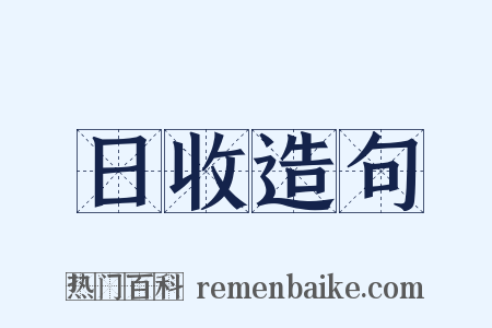 日收造句是什么意思的图片